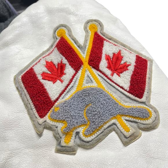 ROOTS 1986 Vintage Wool/Leather Varsity Letterman Jacket Canada Size XL 80s Vtg - Picture 9 of 14